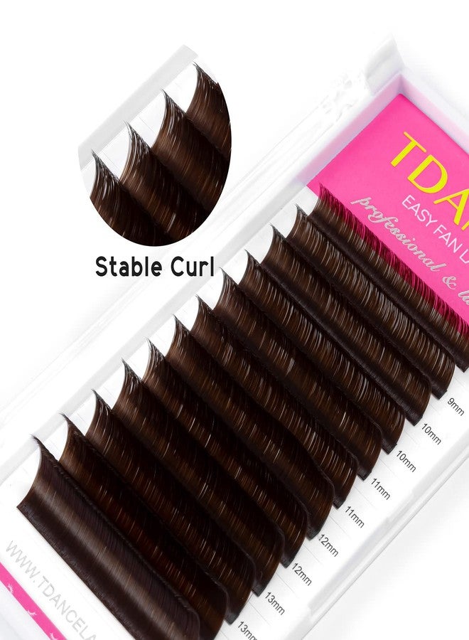 TDANCE Colorful Easy Fan Volume Lashes Eyelash Extension Supplies Rapid Blooming Volume Eyelash Extensions Thickness 0.07 D Curl Mix 8-15mm Self Fanning Eyelashes Extension (Brown,D-0.07,8-15mm) - Image 2